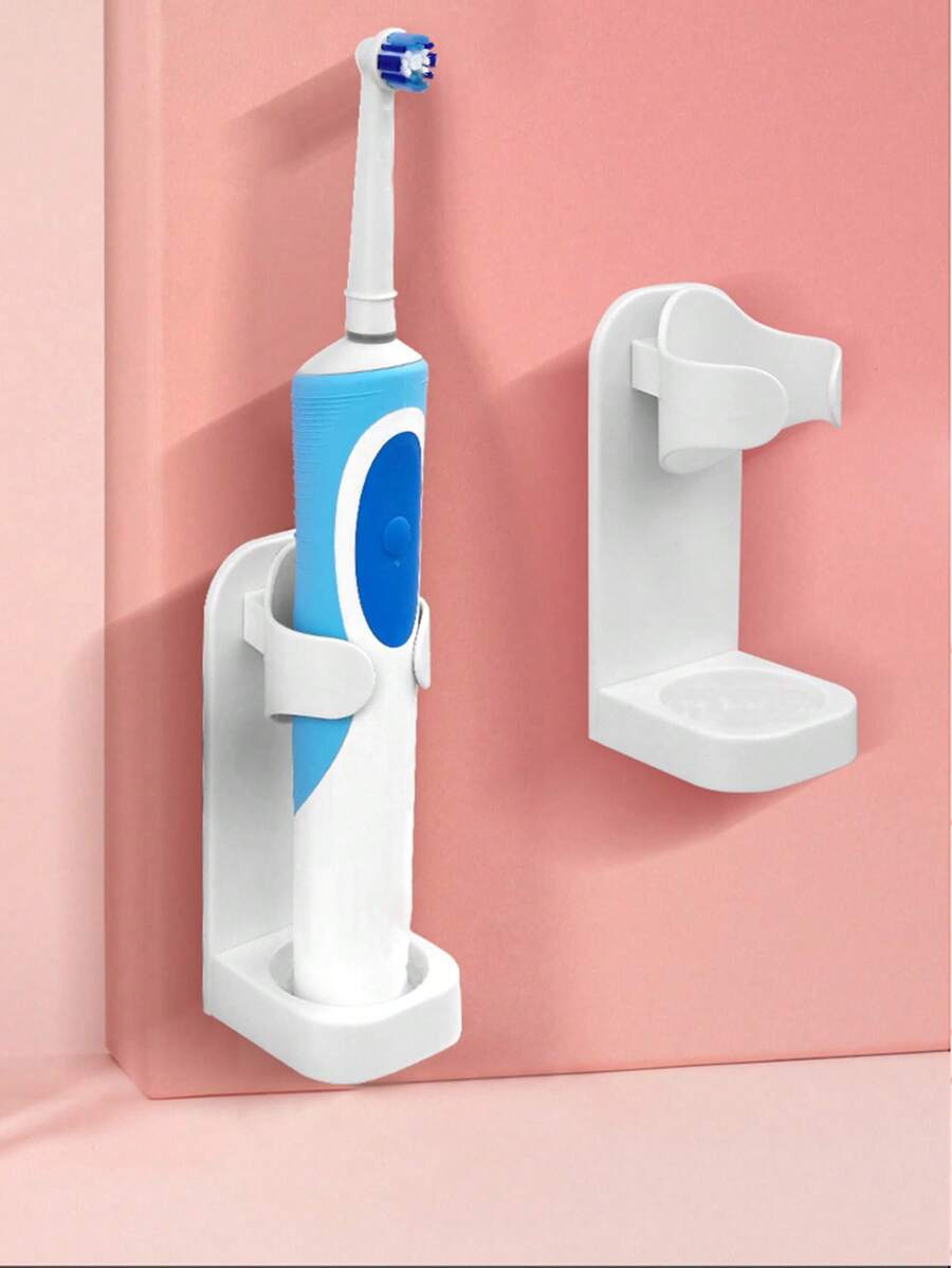 1 件电动牙刷架和支架，通用型收纳整理器家居浴室装饰秋季装饰返校 - 白色 - 查看 1