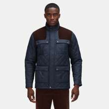 Regatta Mens Padbury Quilted Jacket (Navy) - Navy Blue - View 3