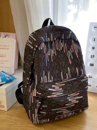 1 件大容量、防水、便携式释放扣装饰经典背包饰品，适合青少年女孩女大学生、白领工作者，非常适合学校、大学、工作、商务、通勤、返校、学校背包、大容量、便携式、笔记本电脑隔层，适合青少年女孩女大学生、男孩和男人、大学、小学、初中、高中、工作、商务、通勤、户外、旅行、郊游