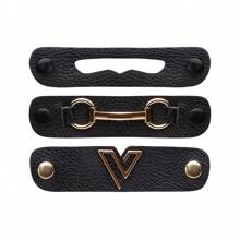 Vittal Women's Moccasin Kit Genuine Leather With 3 Removable Buckles - màu đen - Xem 11