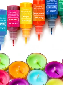 1 件/(10 件)套装肥皂染料 - 肥皂制作用品套件，肥皂颜料套装 10 种颜色 X 10 毫升/随机发送纯色肥皂颜料、肥皂制作用的液体肥皂颜料、手工皂、DIY 沐浴球、肥皂制作、粘液、工艺品、蜡烛、环氧树脂涂料 - 彩色 - 查看 8