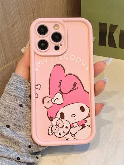 Sanrio My Melody Plush Doll Bamboo Pulp Anti-Drop Phone Case Compatible With Apple Waterproof Shockproof Scratch Resistant