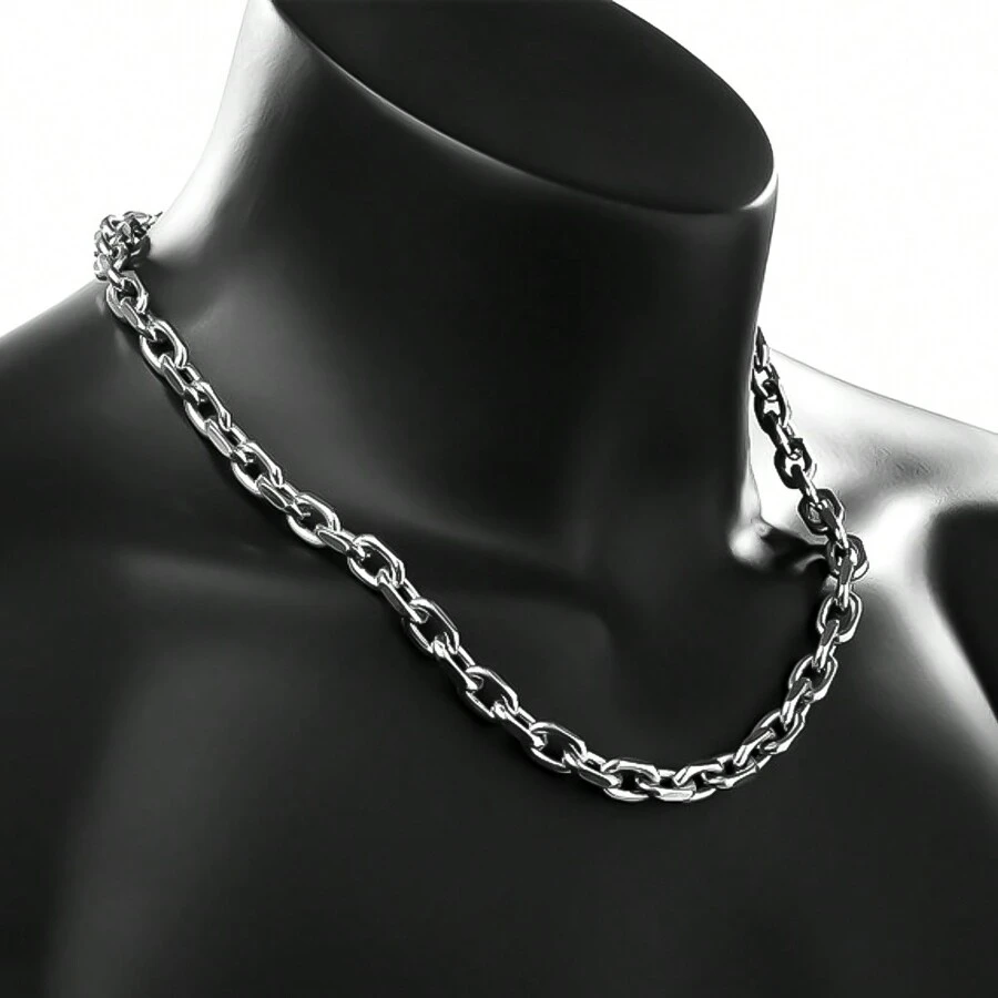 Men's Chain Necklaces - 銀色 - 查看 1