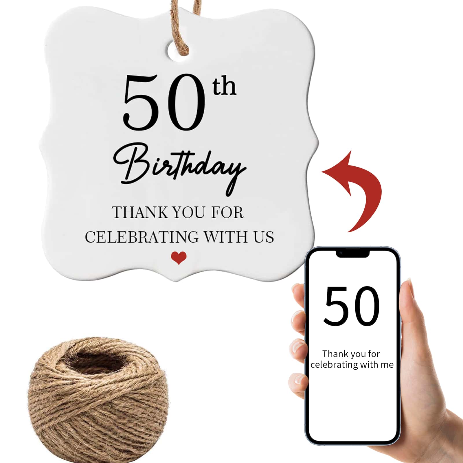 定制生日标签、婚礼标签、个性化标签、生日快乐标签、定制礼品标签、生日礼物、感谢标签、礼品标签 - 彩色 - 查看 1