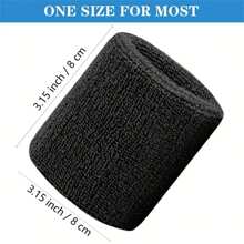 1 Pair Of Sweat-Absorbent, Breathable Sports Wristbands For Exercise, Football, Basketball, Running Gym Gym Wristbands Accessories