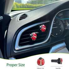 2pcs Ladybug Car Air Freshener Vent Clips - one-size - View 4