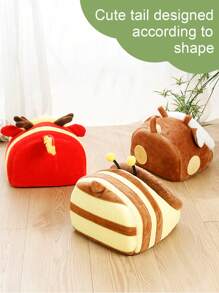 ABLAZE ZAI 1 件柔软织物动物形状封闭式仓鼠/沙鼠窝/床，适合全年小型宠物