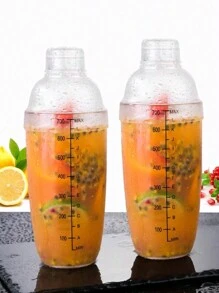 1 件带刻度的雪锥摇摇杯，350ml/500ml/700ml/1000ml 运动水壶，户外水壶 - 無色 - 查看 8