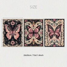 3pcs Scandinavian Folk Art Vintage Floral And Butterfly Prints, Nordic Printing Wall Art, Bedroom Living Room Home Decor, Norwegian Poster, Gallery Wall Home Decor, Bedroom Corridor Wall Art Decor, Ideal Gift, Wall Art, Wall Decor, Room Decor - 3PCS - View 15