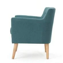 Outdoor Chair, Mid-Century Fabric Outdoor Chair, Dark Teal