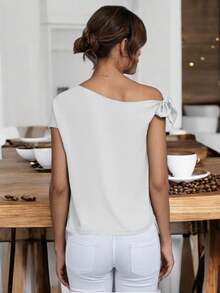 Blusa Dama Sexy y Cómodo Con Hombro Descubierto De Moda Mujer Temporada - Blanco - Ver 2