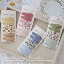 6 Stücke Kleinkind Haarspangen mit Blume Muster, Kleinkind Mädchen Haarschleifen Spangen rutschfest umwickelt mit Schnappverschluss, Blumen Spangen für Haare Haarclips, Haaraccessoires für Baby Kleinkind Mädchen Kinder (unterschiedliche Stoffchargen können Unterschiede aufweisen, zufällig) Liebes Valentinstag