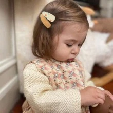 6 Stücke Kleinkind Haarspangen mit Blume Muster, Kleinkind Mädchen Haarschleifen Spangen rutschfest umwickelt mit Schnappverschluss, Blumen Spangen für Haare Haarclips, Haaraccessoires für Baby Kleinkind Mädchen Kinder (unterschiedliche Stoffchargen können Unterschiede aufweisen, zufällig) Liebes Valentinstag