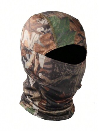 1 件迷彩图案透气运动拉法帽，适合骑自行车和骑摩托车