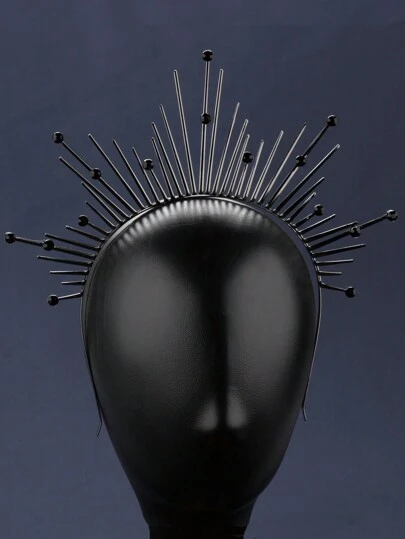 1件装头箍，服装头饰皇冠，时装秀头箍，节日派对装饰，新娘发饰，婚礼发饰