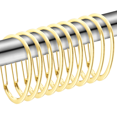 12 Pcs Golden Shower Curtain Hook Ring Buckle Rebound Device Black Bronze Silvery Room Decor Bathroom Accessories Back To School Fall Decor Bathroom Decor