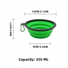 2pcs Silicone Collapsible Pet Bowl, Dog Food Water Bowl, Anti-Spill Pet Feeding Bowl, Pet Supplies
