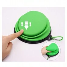 2pcs Silicone Collapsible Pet Bowl, Dog Food Water Bowl, Anti-Spill Pet Feeding Bowl, Pet Supplies