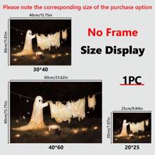 1 幅帆布挂画易于悬挂的鬼魂印刷品 | 墙壁艺术 | 鬼魂悬挂服装 | 有趣的复古印刷品 | 有趣的万圣节装饰 | 洗衣房艺术