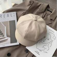 1 Pc Fashion Ladies Women Girls Leather Beret Hats Fashion Newsboy Hat - A - View 15