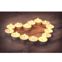 50 Piezas velas de té, velas flotantes para fiestas, duración de 4 horas - Blanco - Ver 4