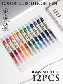 12 色盒装液体凝胶墨水圆珠笔