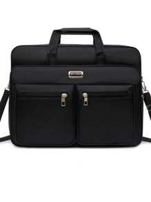Women's Men's Briefcase Bag For Teacher With Cross-Body Shoulder Strap New - 黑色 - 查看 1