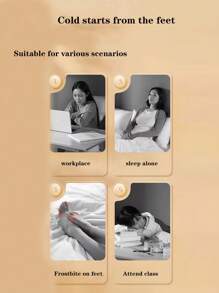 5/10/20双装暖脚贴，防寒保暖自发热脚贴，持久保暖，有效防寒，圣诞礼物，暖手宝，男士礼物，圣诞袜填充物，可充电暖手宝 - 彩色 - 查看 4