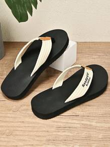 Plus Size Men's Flip Flops, Summer Men's Thong Sandals, High Quality Non-Slip Beach Slippers, Casual Indoor/Outdoor Men's Fashion Slippers - Beige - View 4