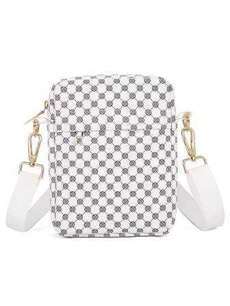 Men's Vintage PU Leather Shoulder Crossbody Bag, Small Square PU Crossbody Bag (7.48in*1.57in*5.9in) Bag Students School Supplies University Bag Shoulder Bag Checkered Plaid Style Classic Retro Stylish Printed Bags Springbreak White Bag Gift Bag Pack Cross Body Bag Vintage Bags Sling Bag For Mini Bag Small Bag Purse Side Bags New Life Items For Students Men Essentials Purse Essentials Fashion Men's Bags Luxury Bags Small Bag For Men Body Bag For Men Camera Bag Pouch Festival Valentine's Day