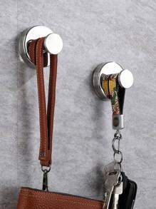 1 pieza Gancho con ventosa de acero inoxidable sin marcas, gancho con revestimiento al vacío sin perforación para abrigos y sombreros, gancho con ventosa para toallas de baño y cocina, organizador de baño y cocina - Multicolor - Ver 5