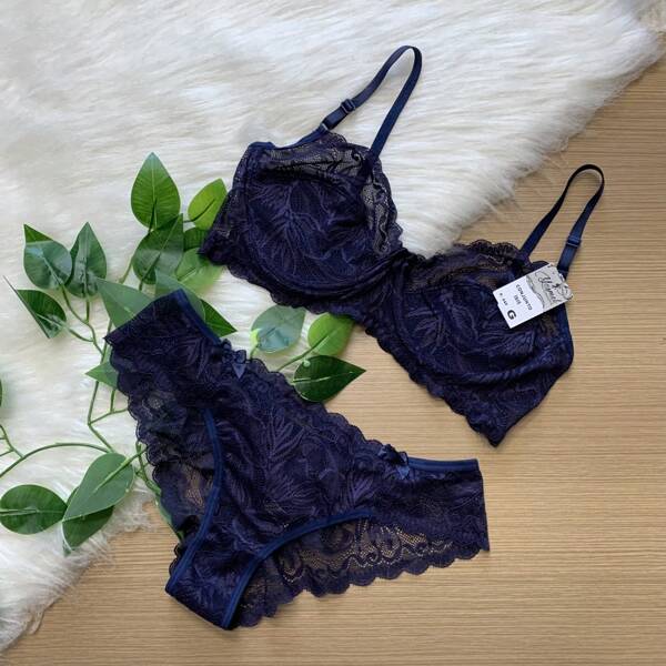 Conjunto Lingerie Renda Sem Bojo Ísis
