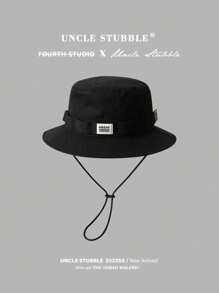 1入和風拼色復古漁夫帽（男款），夏季戶外露營徒步旅行帽，寬邊設計 - 漁夫帽 - 查看 9