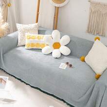 客厅沙发巾法式家居装饰纯色四季通用沙发巾沙发罩流苏边沙发垫 - 彩色 - 查看 19