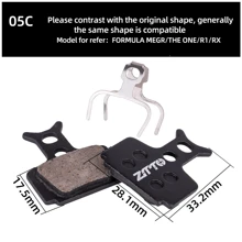 ZTTO Mountain Bike MTB Semi-Metal & Resin Quiet Brake Pads, Universal For M6000, Rival M6100, Apex Mt200, Guide Code, Force G03A Disc Brakes - Black - View 6