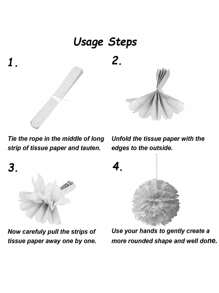 1 set/10 pièces, 10"8", 1 set=20 pièces, /6 pièces Boules de fleurs en papier créatives - Parfaites pour les fêtes d'anniversaire, les vacances et les artisanats - Petits cadeaux et fournitures pour les fêtes, décoration de scène de mariage et d'anniversaire européenne et américaine. Boules de fleurs en papier blanc, bleu, vert menthe, jaune. Fleurs en papier de soie Décorations de fête à suspendre pour mariage et anniversaire