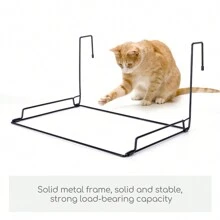 Nobleza Cama de Radiador para Gatos y Perros,Calentito Suave de Felpa Cama para Mascotas,con extraíble resistente y duradero marco de metal,Gris,48*30*25cm - Gris - Ver 5