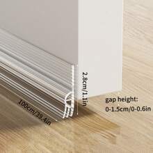 1m TPE Anti-Dust & Noise Reduction Door Bottom Seal, Triple Seal Design, Non-Slip Grooves, Windproof & Soundproof Door Draft Stopper