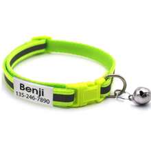 个性化反光猫项圈，带铃铛，宠物小猫项圈，带猫爪印和宠物吊坠，可定制刻字宠物名字猫咪身份牌吊坠 - 送给您爱宠的完美礼物！装饰性强，可刻字，不锈钢材质，时尚简约，可爱俏皮，色彩缤纷，独一无二，可定制圣诞装饰，珍藏品，个性化小号猫牌，个性化猫项圈，适合圣诞节、乔迁之喜、秋冬季节，装饰性强，可刻字，时尚俏皮，可定制，独一无二，可定制，个性化宠物，定制宠物项圈、牵引绳和胸背带，本地潮流，宠物用品，2025万圣节配饰，个性化猫狗幼犬宠物身份牌吊坠 - 彩色 - 查看 14