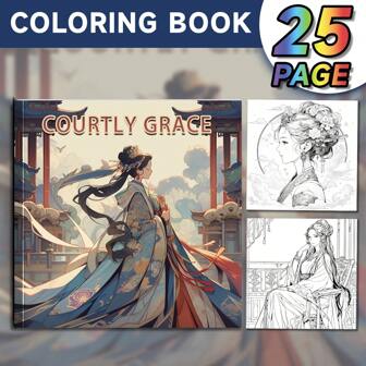 1pc Coloring Book Elegant Palace, Unique Pages, Upgraded Thick Paper, Find Relaxation And Serenity In Creative Expression Perfect Gift Idea For Holiday Parties And Social Gatherings, Suitable For Romantic Partners Back To School,Mother's Day,Mom's Gift,Back To School,School Supplies