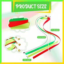 10 Pieces Mix Color Ribbon Sticks Wedding Party Streamers Wand Chromatic Silk Ribbon And Bell Wands Multicolor Hand Held Ribbons For Dance Wedding Party Celebration Holiday Activities(Color Random) - Multicolor - View 5