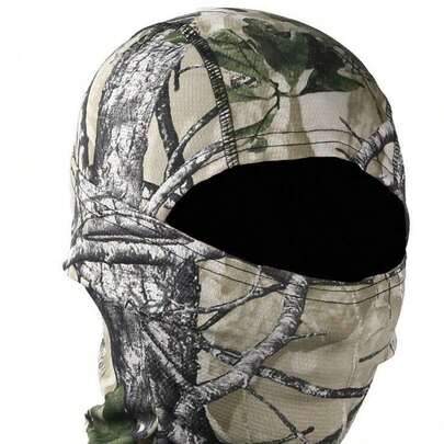 1 pieza Gorro pasamontaña deportivo con estampado de camuflaje, transpirable, apto para ciclismo y motociclismo