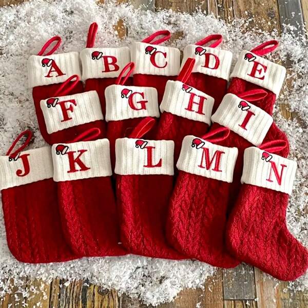 1pc Mini Christmas Stocking Ornament, For Christmas Party, Home, Bedroom, Christmas Tree Decor,Christmas