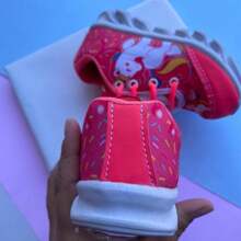 Unicorn Children's Sneakers Kit With Slippers For Girl With Colorful LED Flashing Light - Màu Hồng Tươi - Xem 7