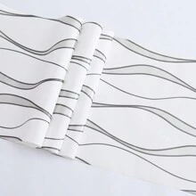 1 Roll 3D Water Wave Textured Simple & Fashionable Wallpaper, Non-Woven Fabric  Material, Suitable For Decorating Living Room, Bedroom And Kitchen Walls