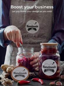 Marklife 2 Inch 50*50mm White Circle Thermal Labels, Self-Adhesive Round Labels Paper, Multi-Purpose Roll Direct Thermal Stickers For Small Business, DIY Logo Design, Barcode, Name Tag, Gift, Black On White, 150 Lables/1 Roll, 1.96"X1.96" - White - View 8