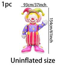 1 件嘉年华马戏团场景装饰 - 独立式小丑底座铝箔气球，小丑装饰，嘉年华主题派对装饰返校情人节 - 彩色 - 查看 7