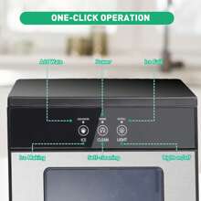 Lonabr Nugget Ice Maker 55lbs/24Hrs Self Cleaning Machine Chewable Bar Party