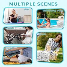 Bolsas impermeables reutilizables para mojado y seco con, bolsa de playa, piscina, gimnasio, yoga, artículos de tocador, organizador de guardería para traje de baño, ropa mojada, para decoración del hogar de otoño, para bolsa de viaje, bolsa de maquillaje, bolsa de cosméticos, organizador de vacaciones, organizador de maquillaje de gran capacidad, estuche de maquillaje, para lápiz labial, cepillo, cuidado de la piel, teléfono móvil, monedas, artículos pequeños, para el hogar, regalo, vacaciones y festivales de Halloween Navidad de uso multifuncional, Vibes bohemios