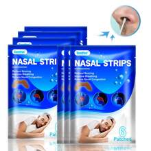 6pcs/Pack Anti-Snoring Nasal Strips, Breathe Better & Sleep Easier - Brown - View 6